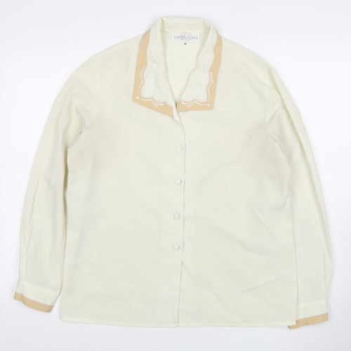Cappuccini Women's Ivory Button-Up Shirt Size 16