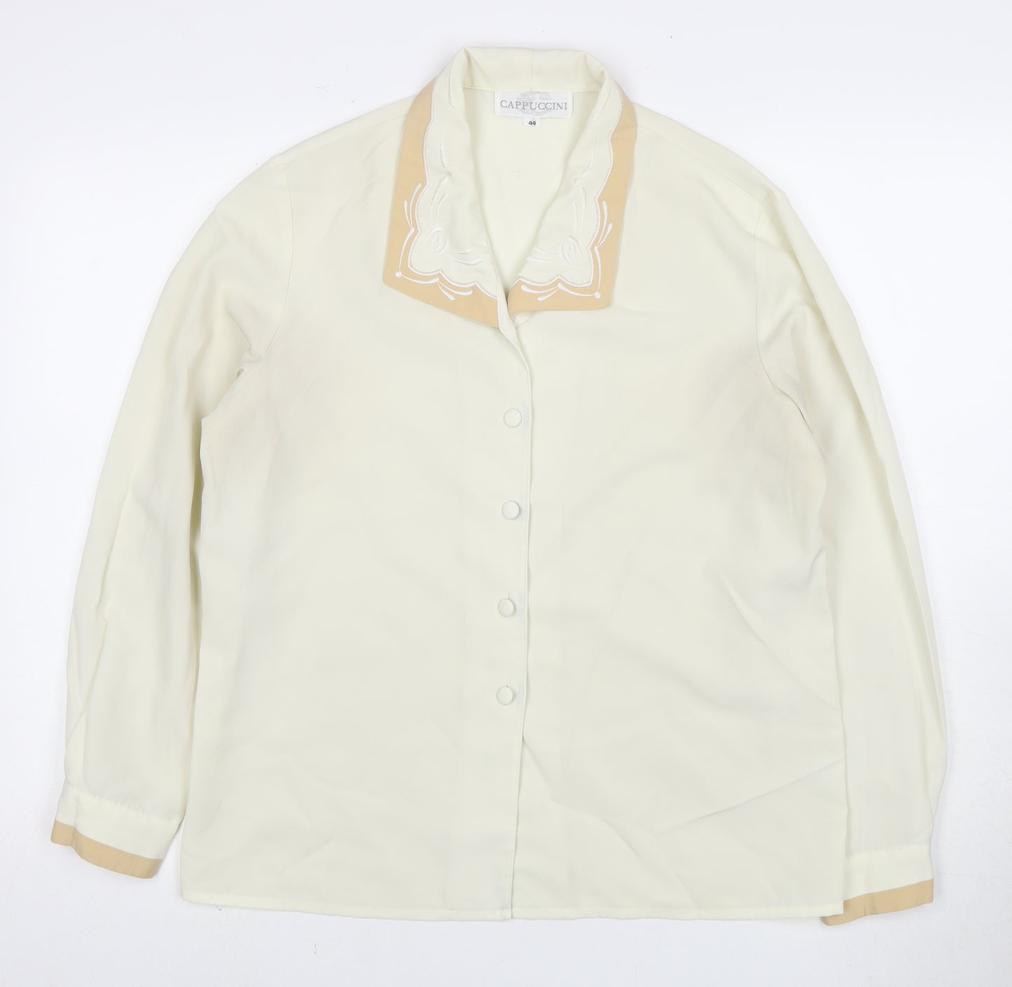 Cappuccini Women's Ivory Button-Up Shirt Size 16