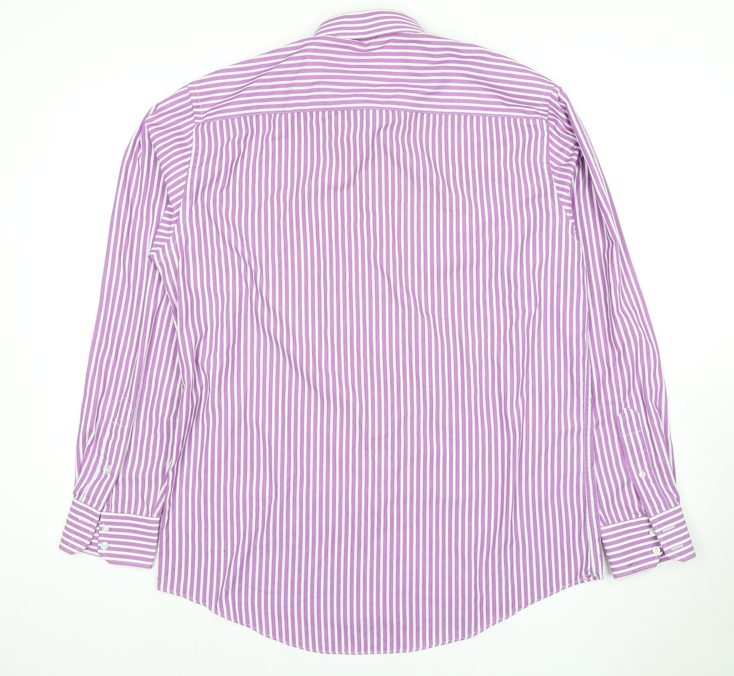 Dehavilland Men's Purple Striped Dress Shirt Size 16
