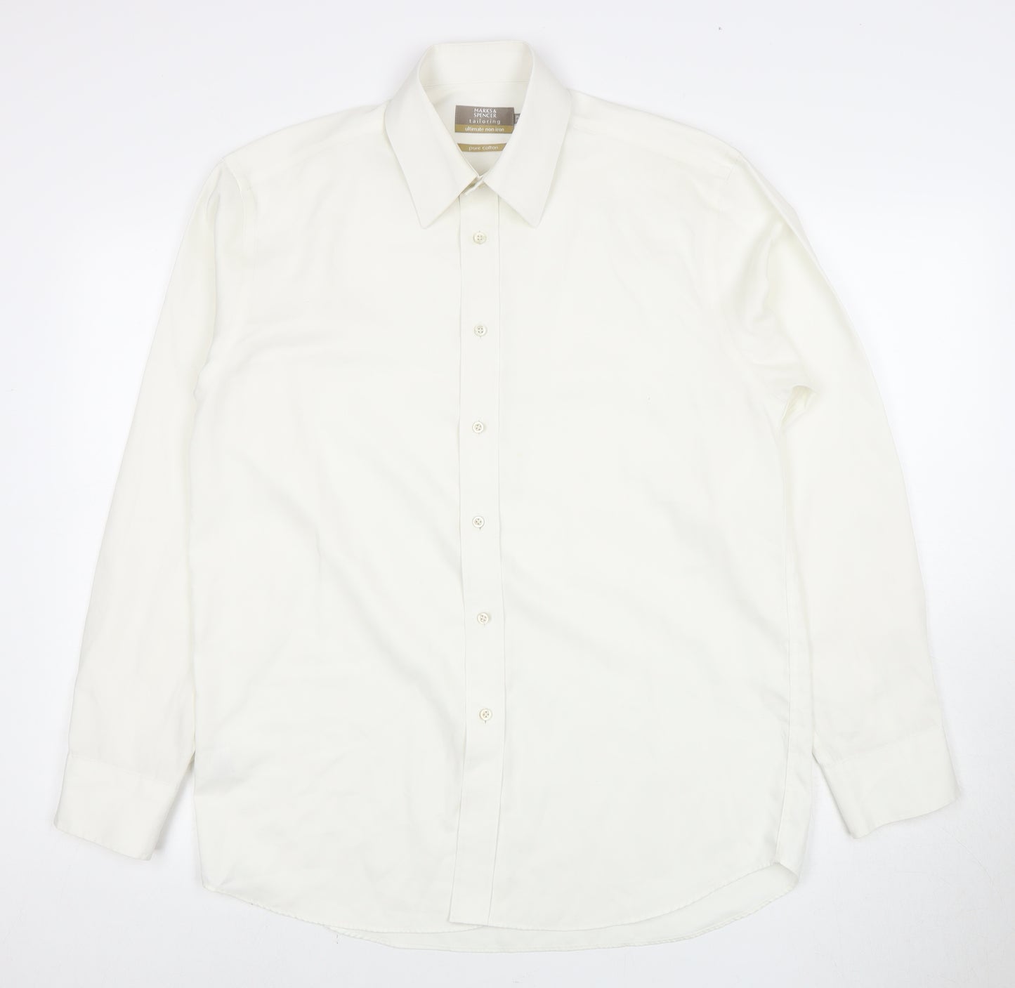 Marks and Spencer Men's White Dress Shirt 15.5