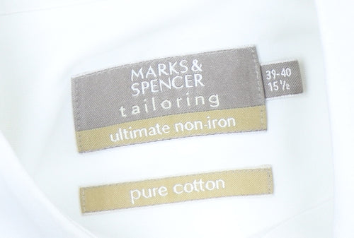 Marks and Spencer Men's White Dress Shirt 15.5