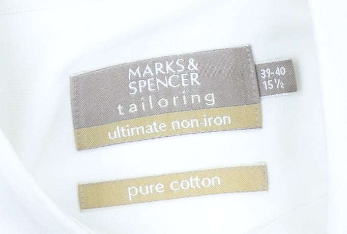 Marks and Spencer Men's White Dress Shirt 15.5
