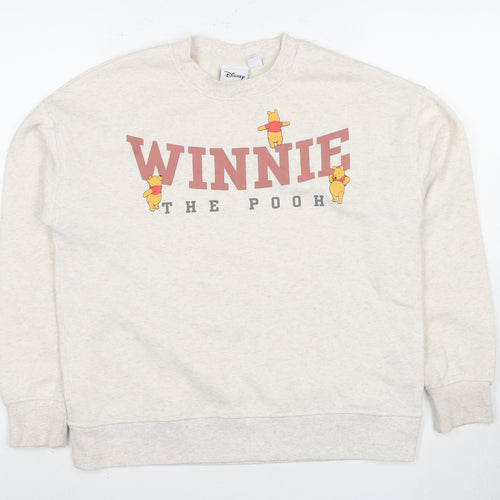 Disney Beige Winnie the Pooh XS Sweatshirt for Unisex