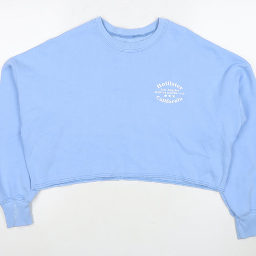 Hollister Women's Blue Pullover Sweatshirt XS