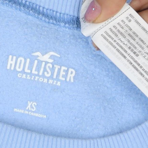 Hollister Women's Blue Pullover Sweatshirt XS