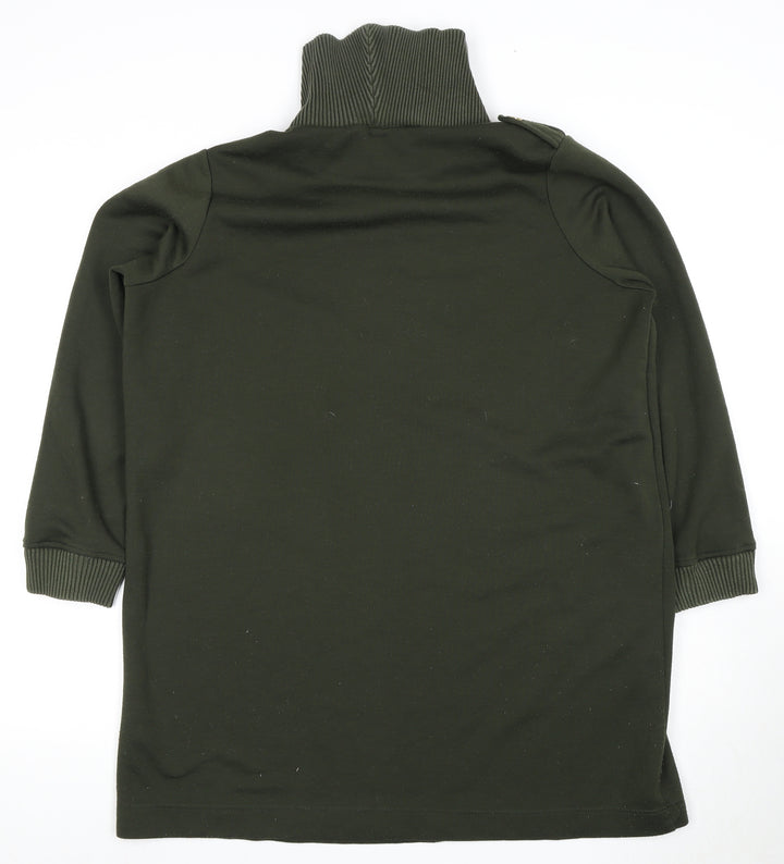 River Island Women's Green Roll Neck Sweatshirt, Size L