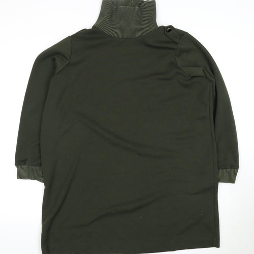 River Island Women's Green Roll Neck Sweatshirt, Size L
