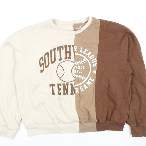 Hollister Women's Brown Sweatshirt M - Lightweight & Stylish
