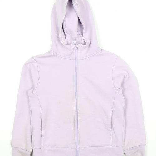 Uniqlo Girls Purple Full Zip Hoodie, Size 11 Years