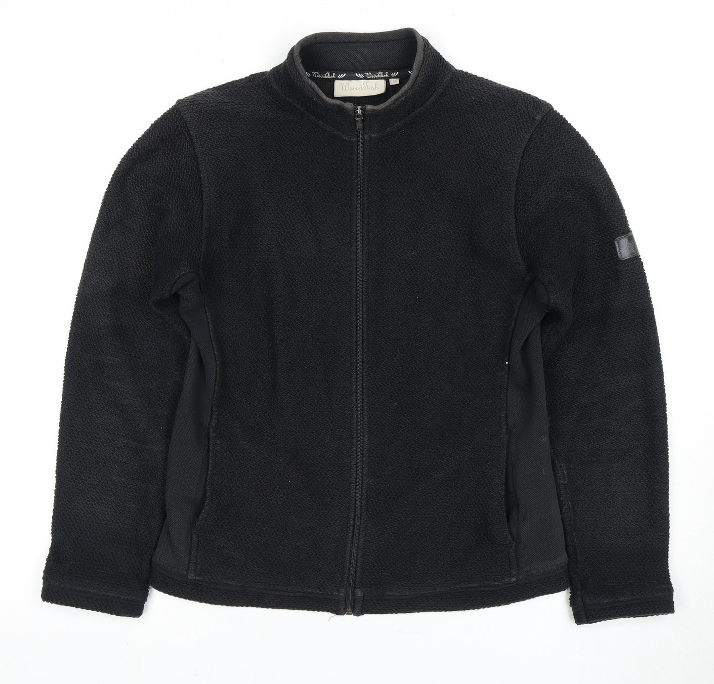 WeirdFish Men's Black Full Zip Sweatshirt M