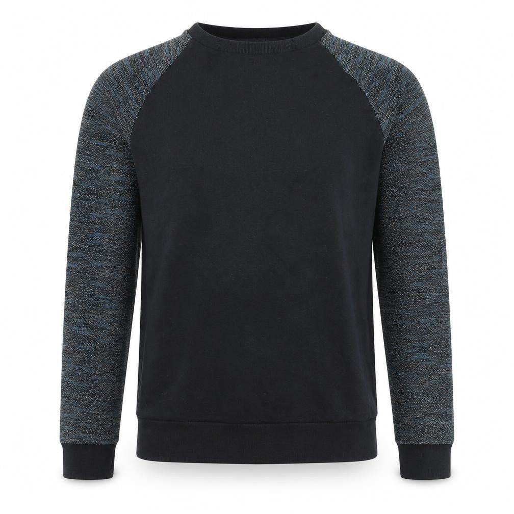 Front view of Topman Men’s Black XS Pullover Sweatshirt, Knit