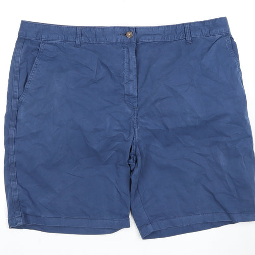 Marks and Spencer Men's Blue Chino Shorts, Size S