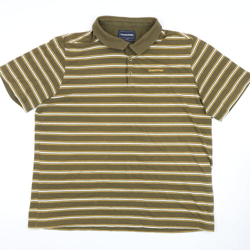 Craghoppers Men's Brown Striped XL Polo Shirt