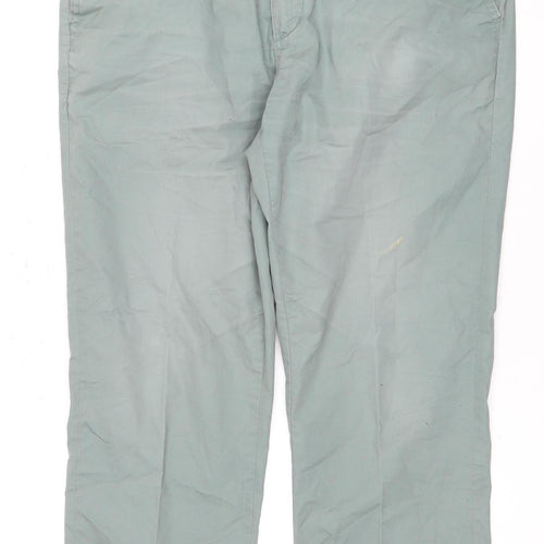Marks and Spencer Men's Green Chino Trousers 36 Regular