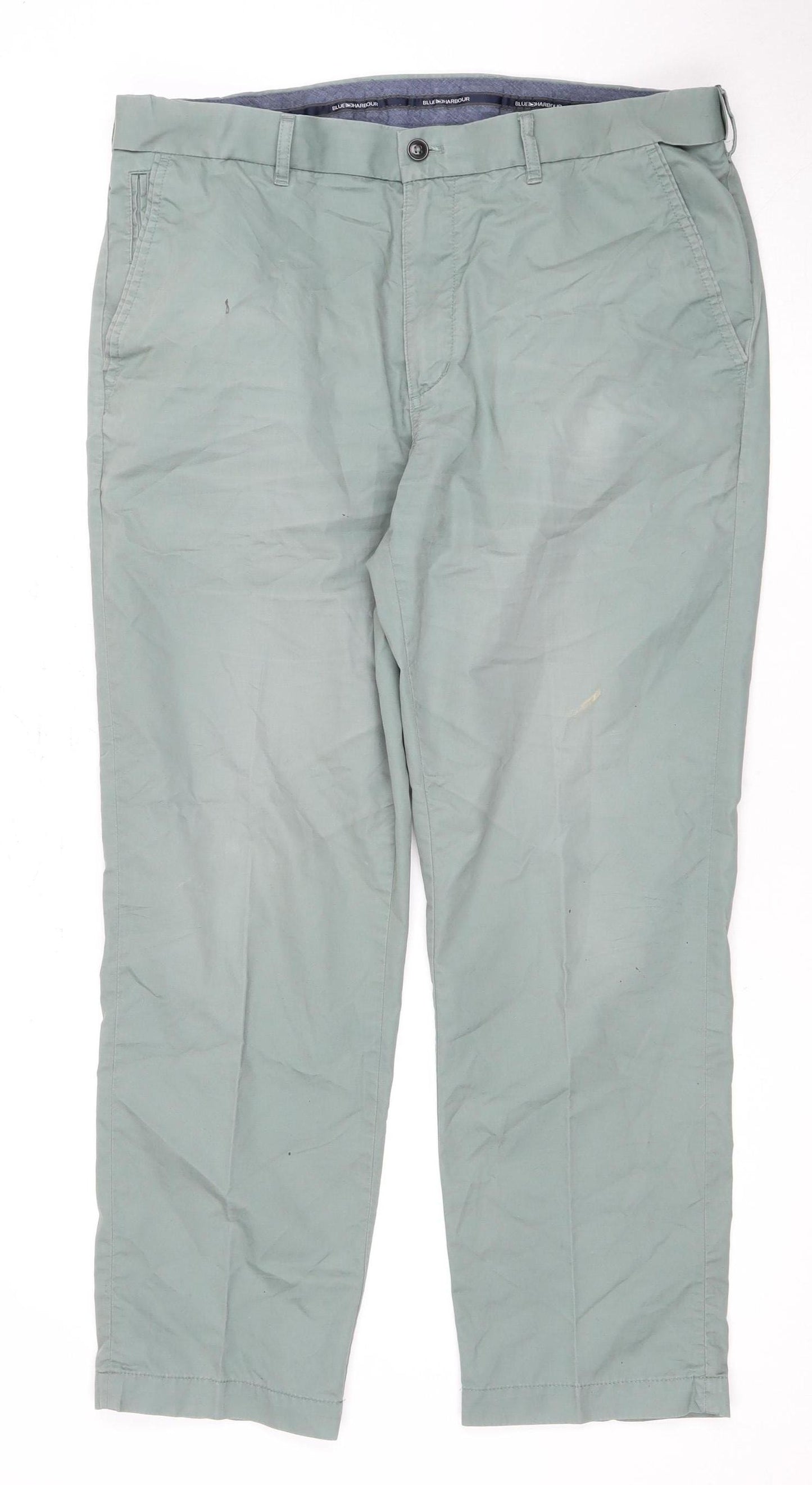 Marks and Spencer Men's Green Chino Trousers 36 Regular