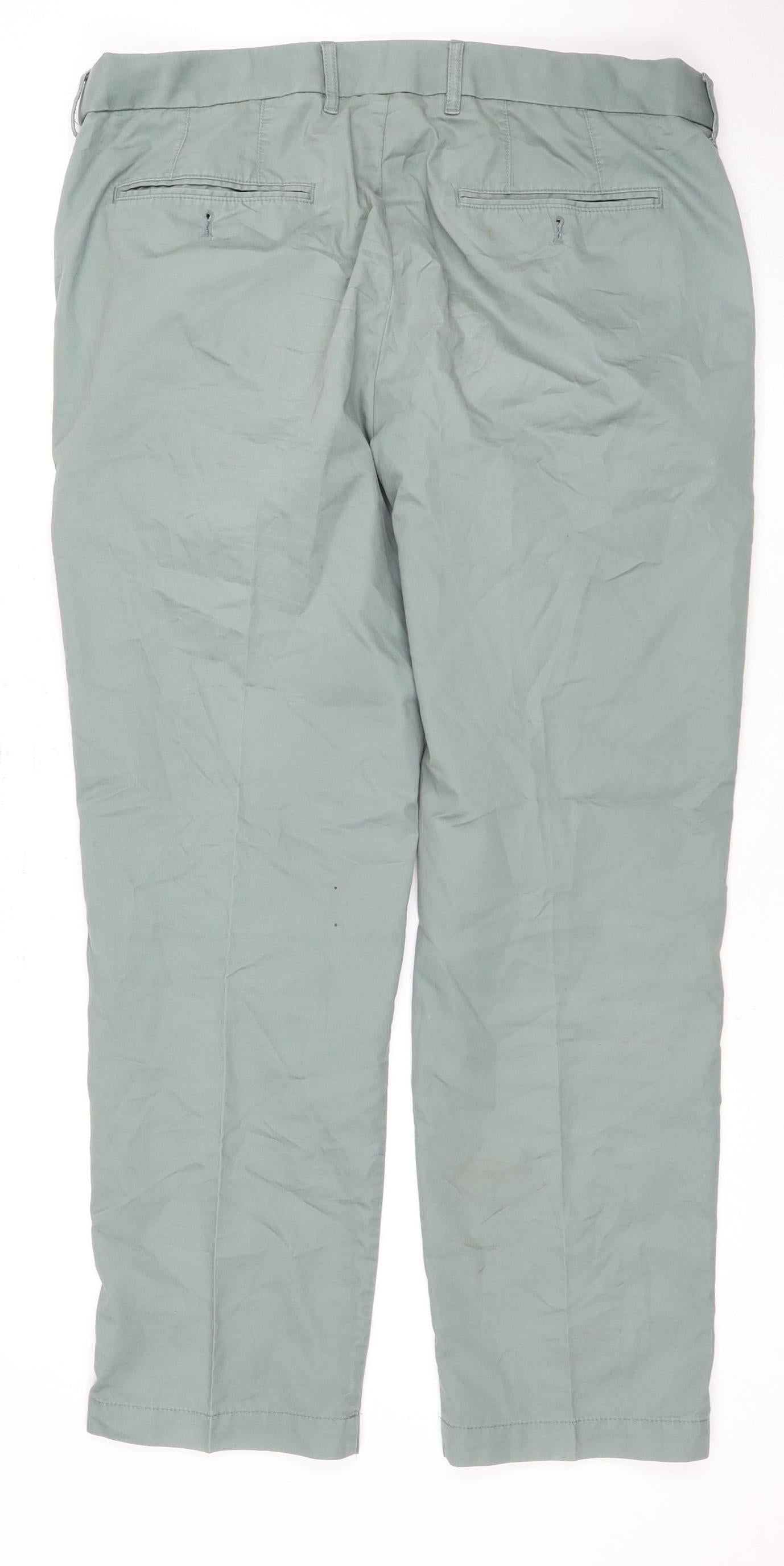 Marks and Spencer Men's Green Chino Trousers 36 Regular