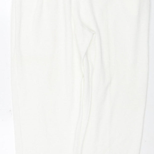 New York Style Women's White L Sweatpants, Relaxed Fit