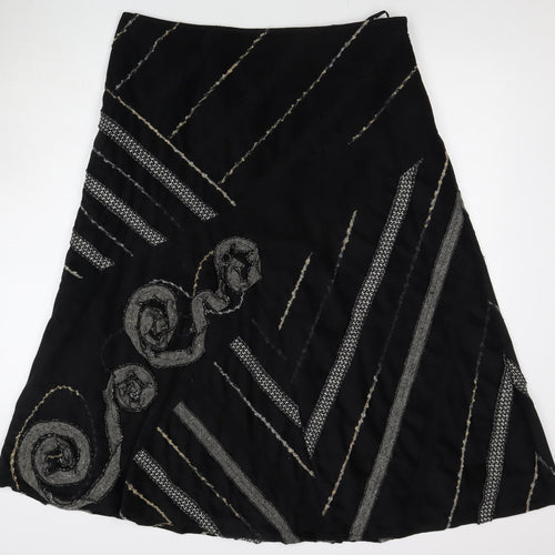 Per Una Women's Black A-Line Sequin Skirt Size 18