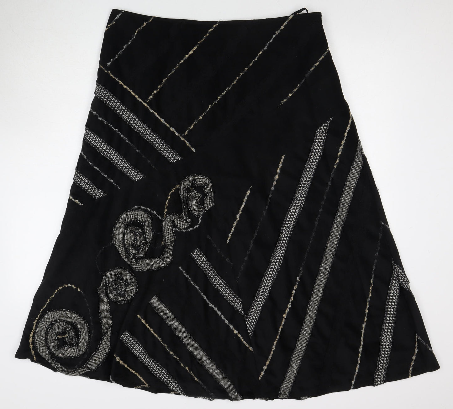 Per Una Women's Black A-Line Sequin Skirt Size 18