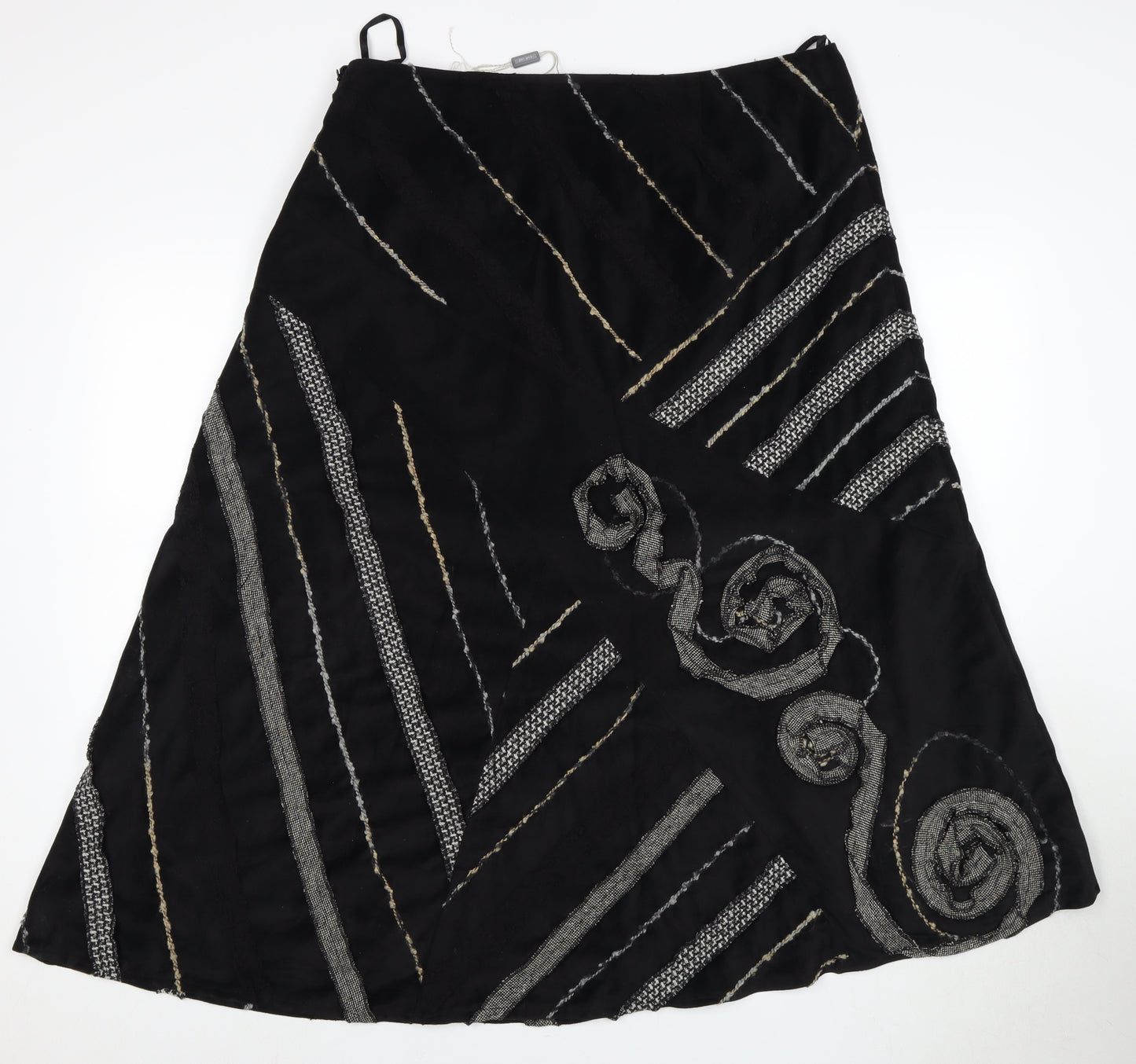 Per Una Women's Black A-Line Sequin Skirt Size 18