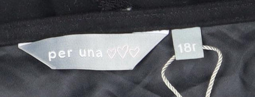 Per Una Women's Black A-Line Sequin Skirt Size 18