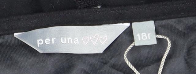 Per Una Women's Black A-Line Sequin Skirt Size 18