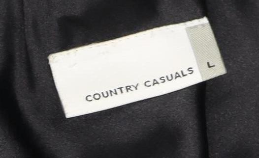 Country Casuals Black Long Skirt L Women Beaded Elegant