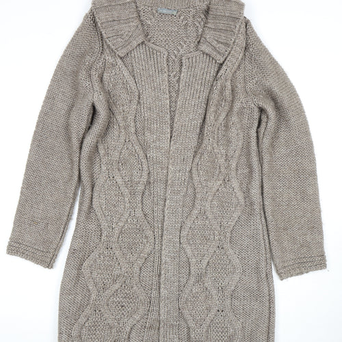 Per Una Women's Beige Cardigan M Wool Blend