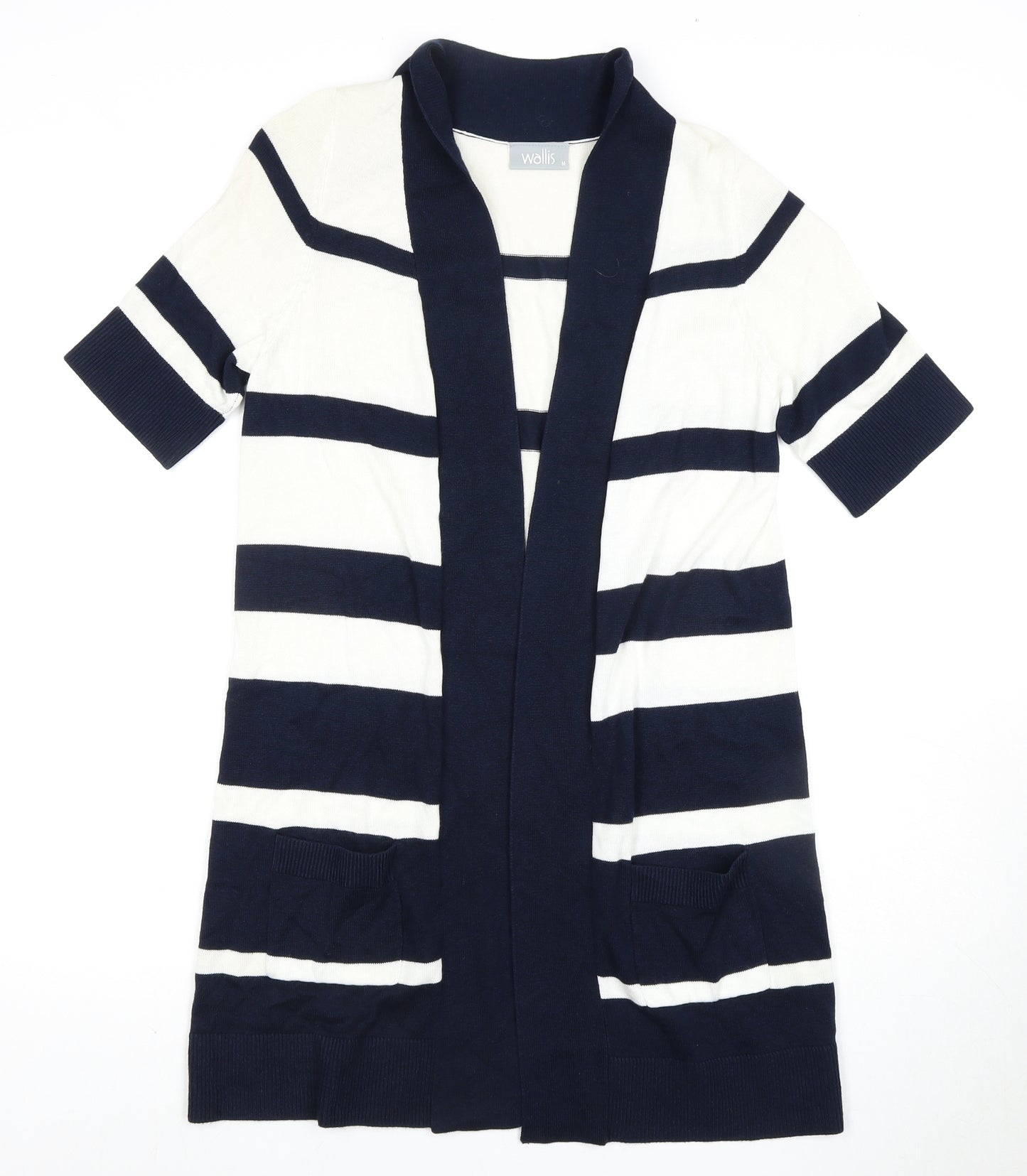 Wallis Women's Blue/White Striped Cardigan M