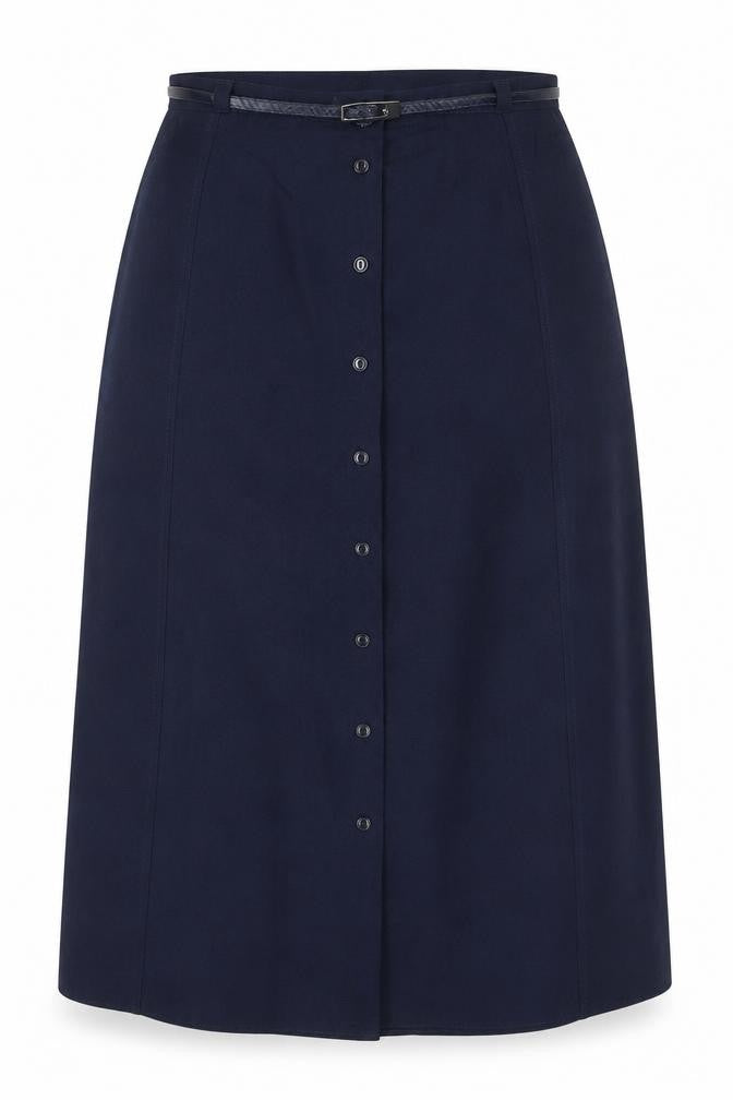 Berkertex Women's Blue Midi Skirt, Size 14, Vintage Style