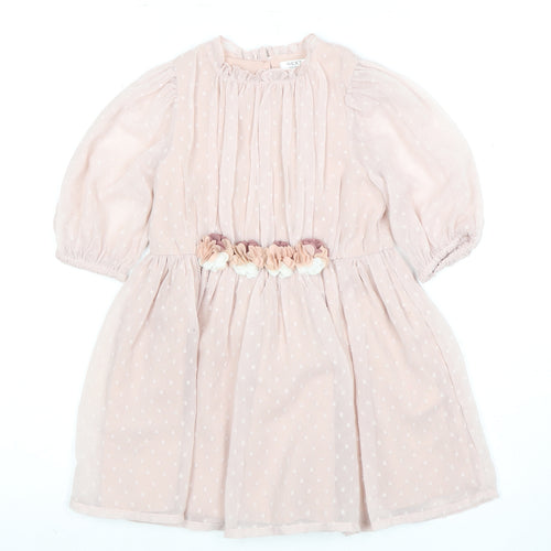 Next Pink A-Line Girls' Dress, 3-4 Years, Party Casual Wear