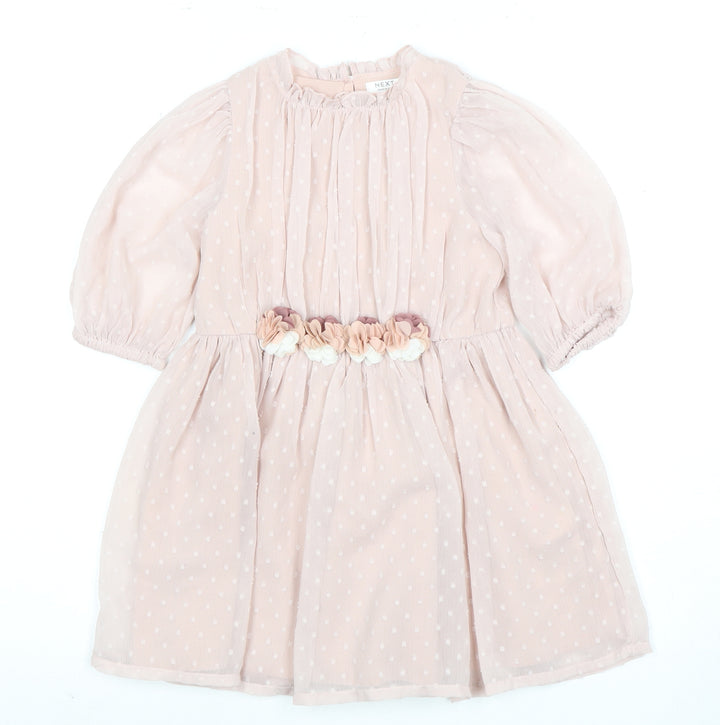 Next Pink A-Line Girls' Dress, 3-4 Years, Party Casual Wear