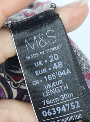 Marks and Spencer Women's Multicoloured A-Line Skirt Size 20