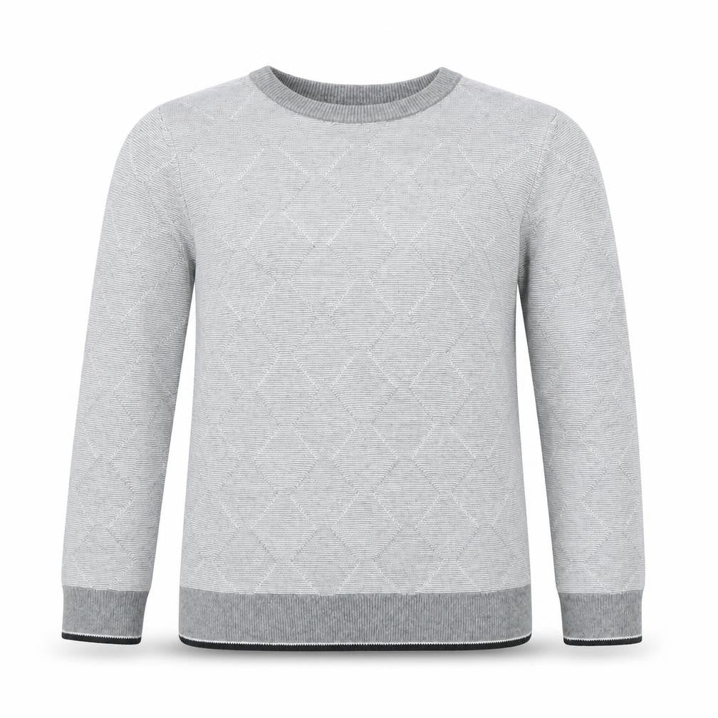Next Boys Grey Argyle Pullover Jumper Size 7 Years, Cotton Comfort