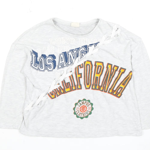 Zara Kids Girls Multicoloured Long Sleeve Graphic T-Shirt 12-13Y