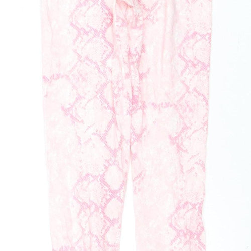 River Island Girls Pink Animal Print Leggings 9-10 Years