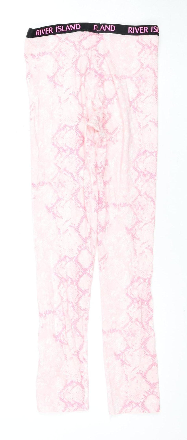 River Island Girls Pink Animal Print Leggings 9-10 Years