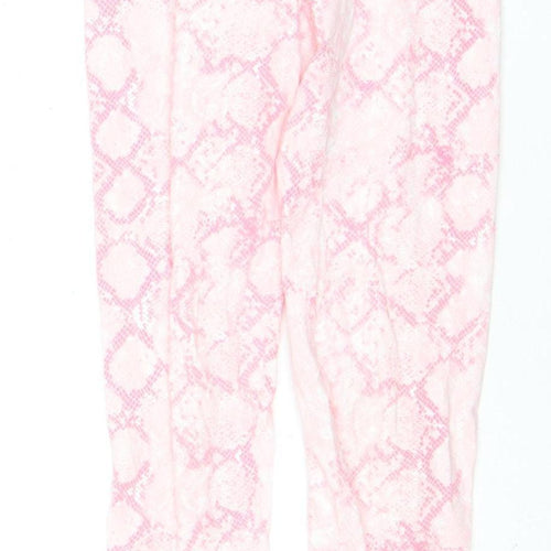 River Island Girls Pink Animal Print Leggings 9-10 Years