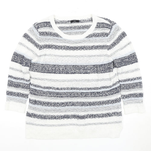 M&Co Women's Multicoloured Striped Pullover Jumper
