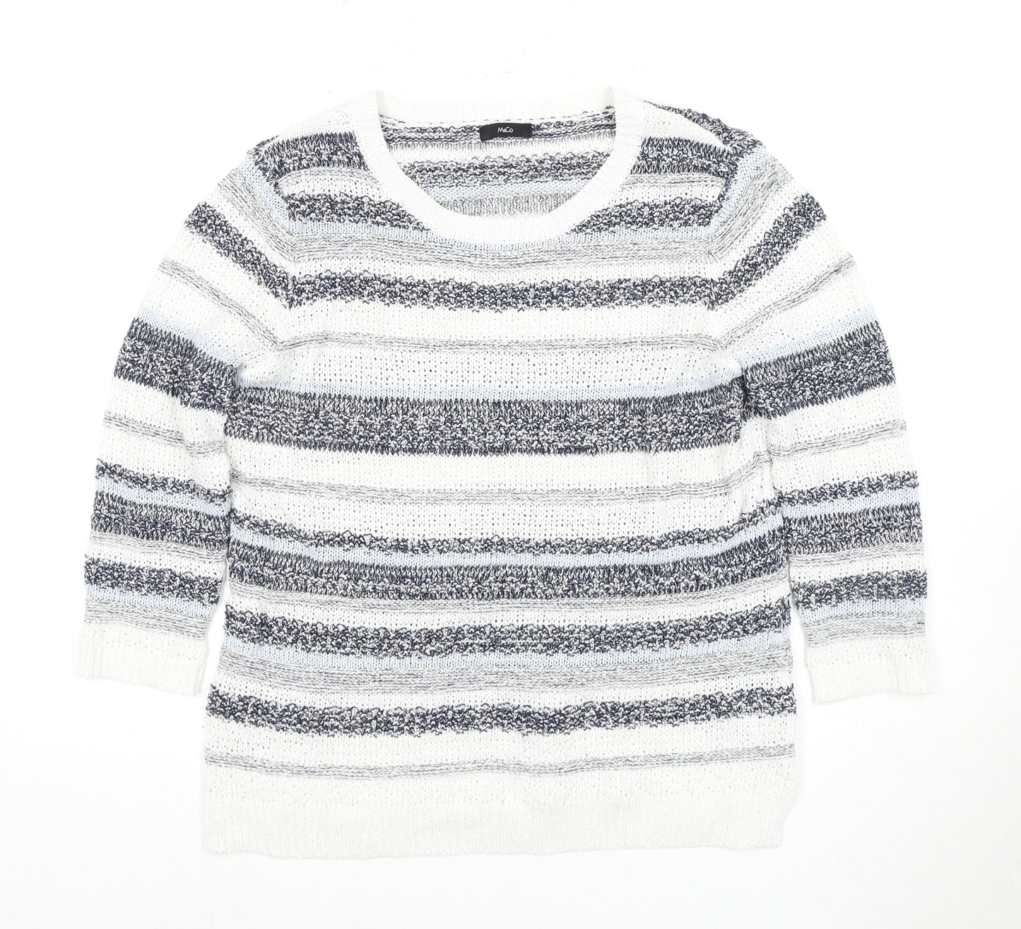 M&Co Women's Multicoloured Striped Pullover Jumper