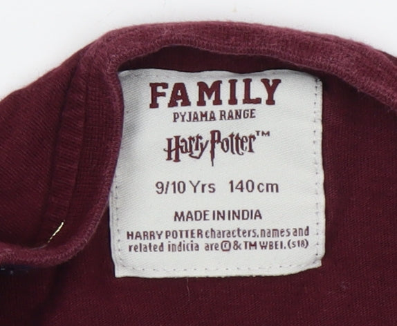 Harry Potter Girls Red Long Sleeve Pyjama Top 9-10 Years