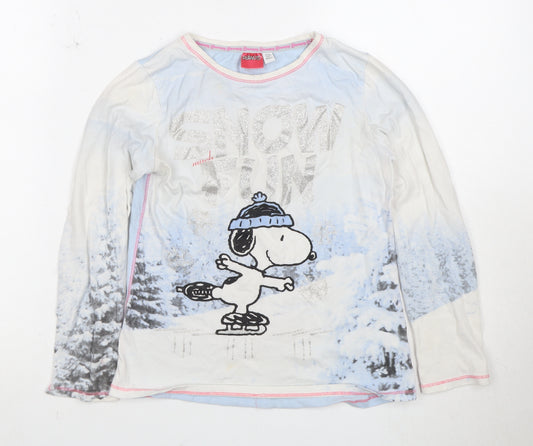 Peanuts Snoopy Girls Multicoloured Pyjama Top, 9-10 Years