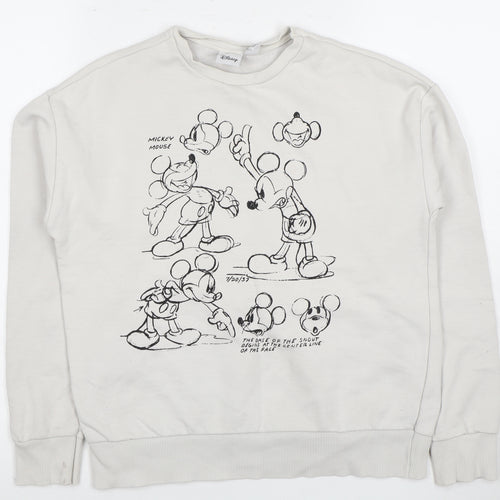 Disney White Women’s 2XS Pullover Mickey Mouse Sweatshirt