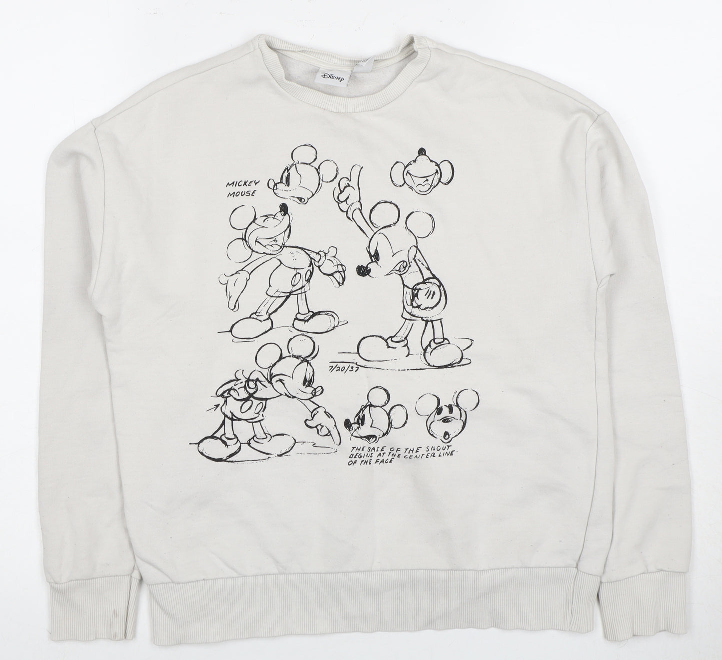 Disney White Women’s 2XS Pullover Mickey Mouse Sweatshirt