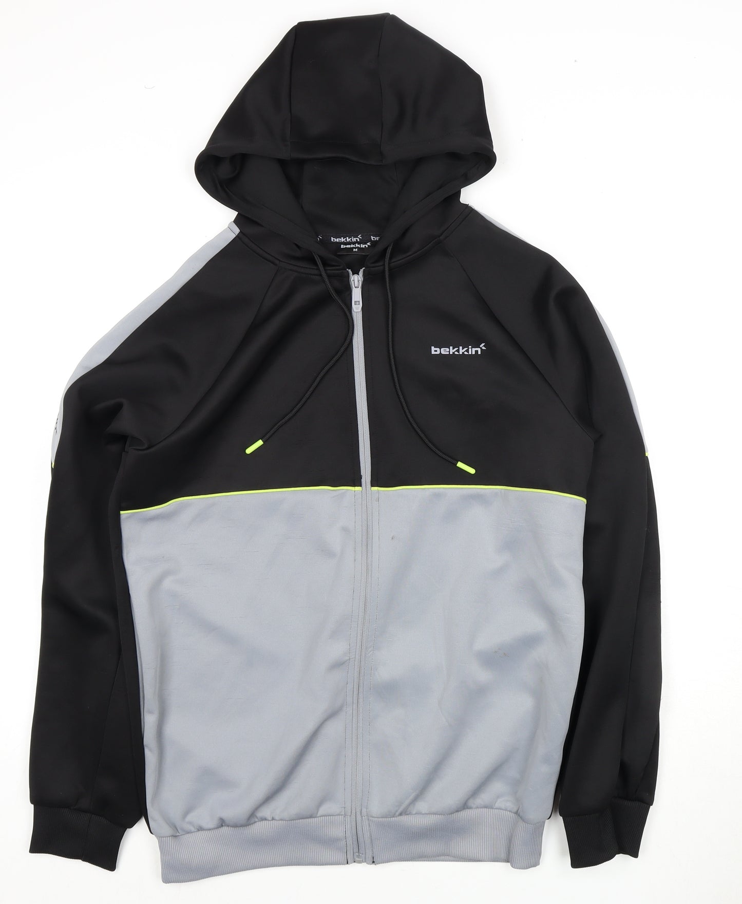 Bekkin Men's Black Full Zip Hoodie M