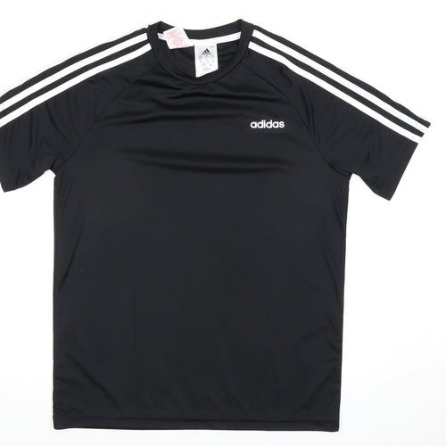 adidas Boys Black T-Shirt - Gym & Training, 13 Years