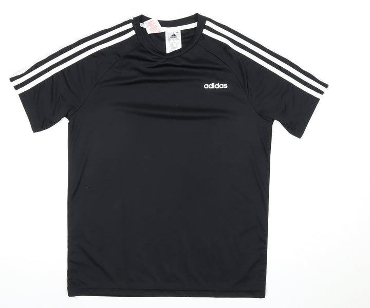 adidas Boys Black T-Shirt - Gym & Training, 13 Years