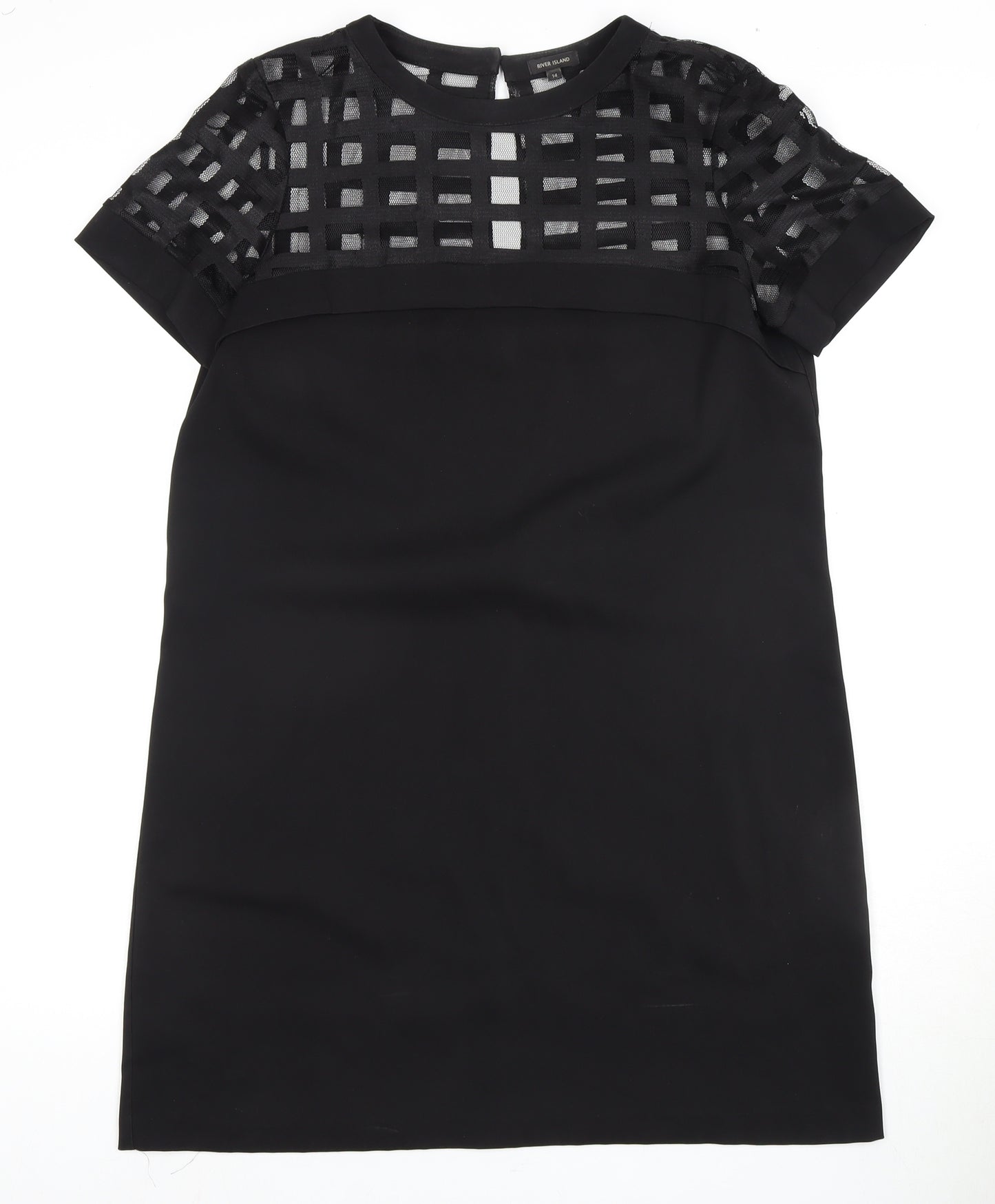 River Island Women's Black Shift Dress Size 14