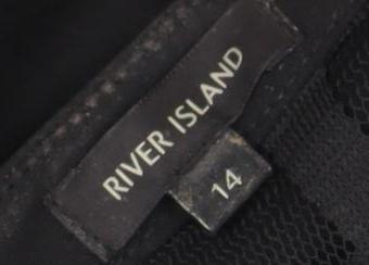 River Island Women's Black Shift Dress Size 14