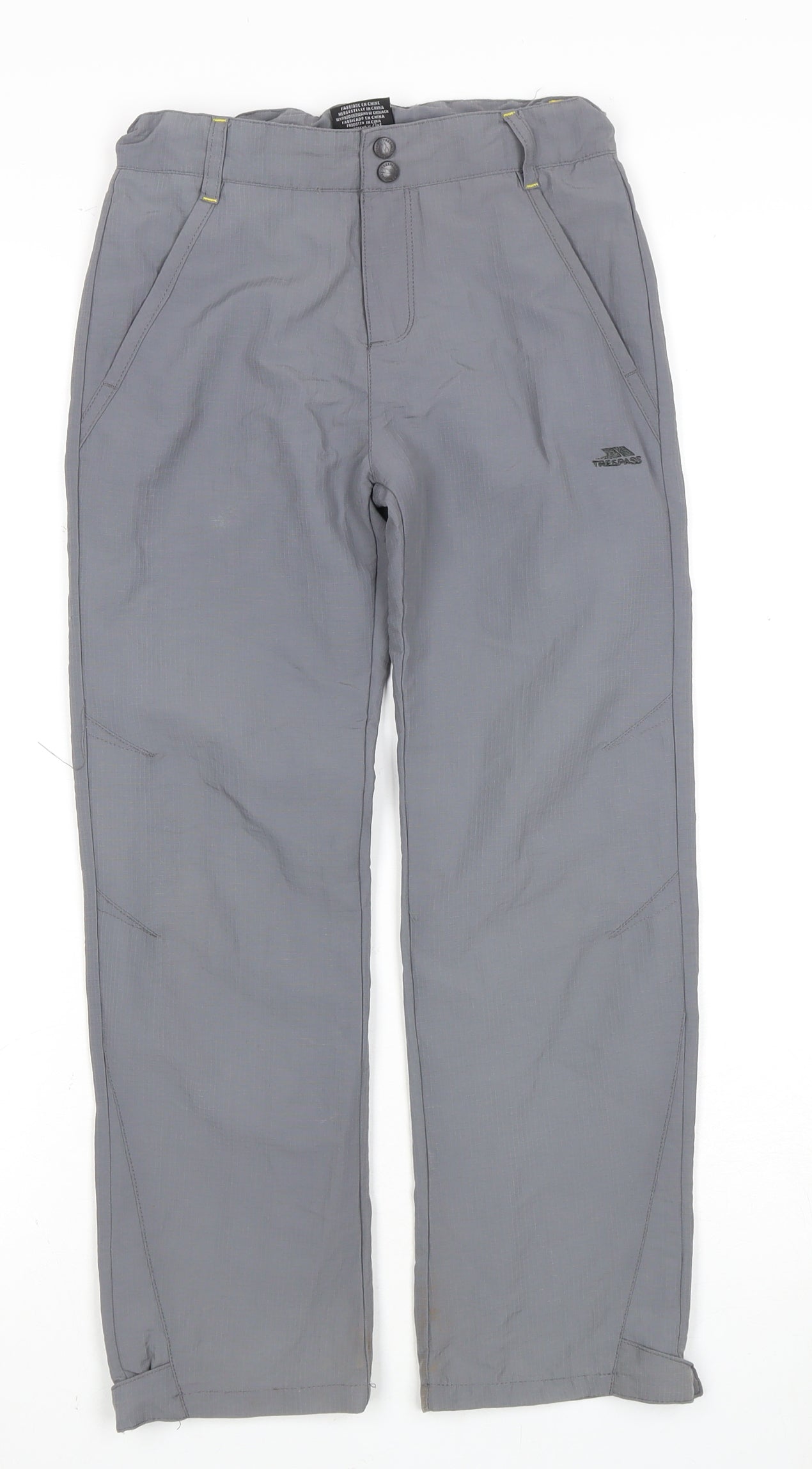 Trespass Boys Grey Trousers, Size 7-8, Regular Fit Activewear